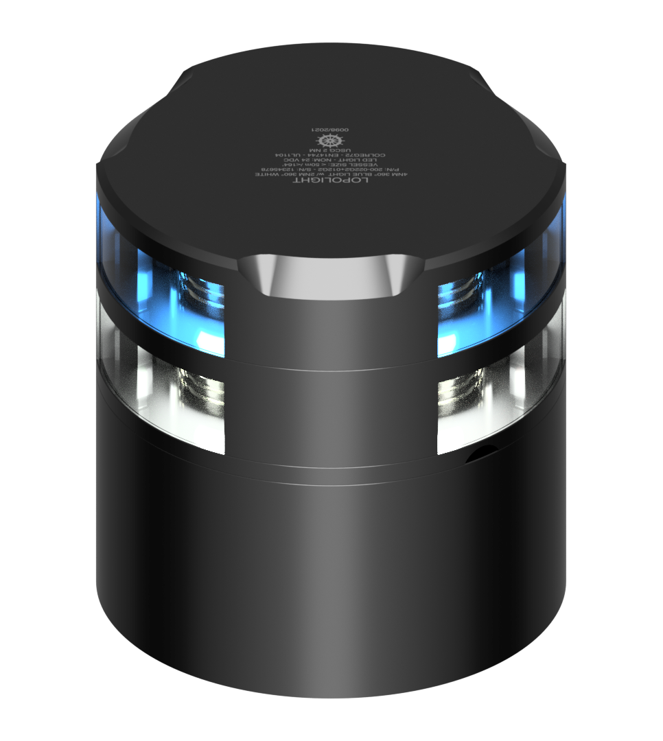 2nm 360° White+Blue/Strobe w/Conn & Alu-baseCSCD 2nm 360° White+Blue/Strobe w/Conn & Alu-baseCSCD